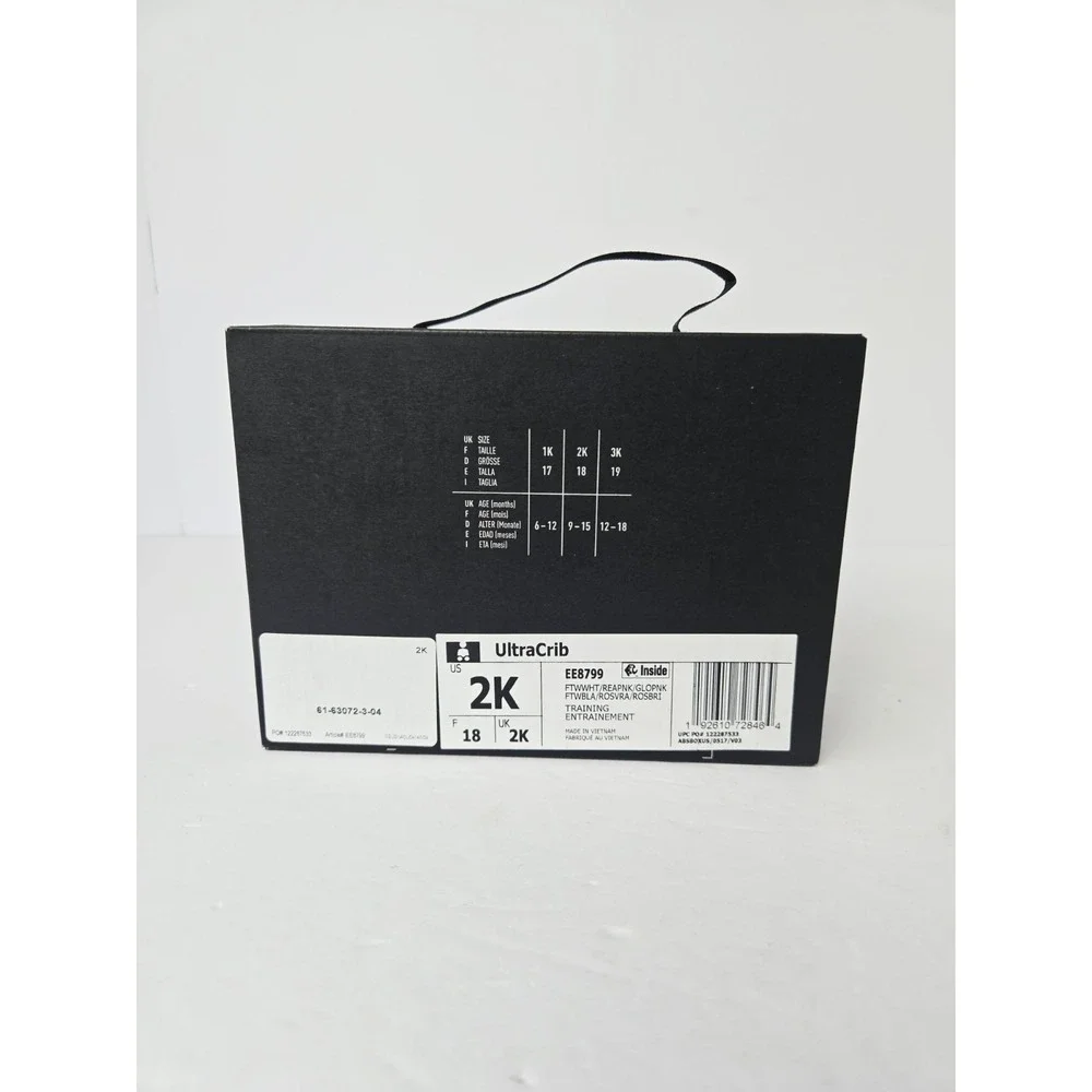 Adidas Kid's UltraCrib Walking Shoe White Pink 2K US‎ Toddler EE8799 NEW